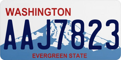 WA license plate AAJ7823