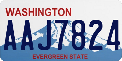 WA license plate AAJ7824