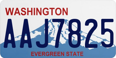 WA license plate AAJ7825