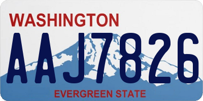 WA license plate AAJ7826