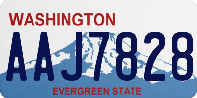 WA license plate AAJ7828