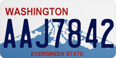 WA license plate AAJ7842