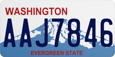 WA license plate AAJ7846