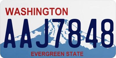 WA license plate AAJ7848