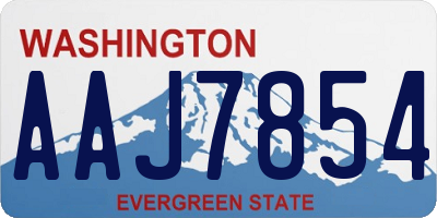 WA license plate AAJ7854