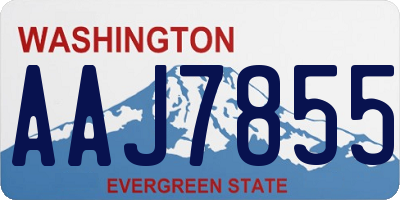 WA license plate AAJ7855