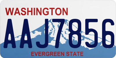 WA license plate AAJ7856