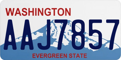 WA license plate AAJ7857