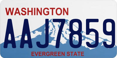 WA license plate AAJ7859