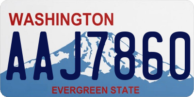 WA license plate AAJ7860