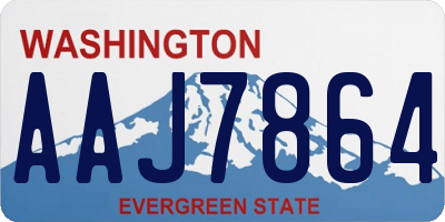 WA license plate AAJ7864