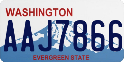 WA license plate AAJ7866