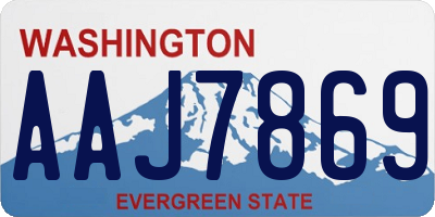 WA license plate AAJ7869