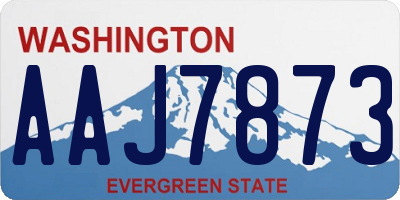 WA license plate AAJ7873