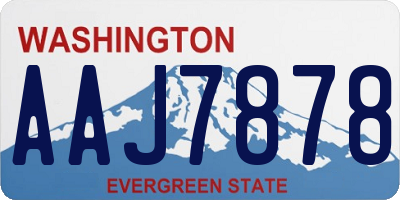 WA license plate AAJ7878