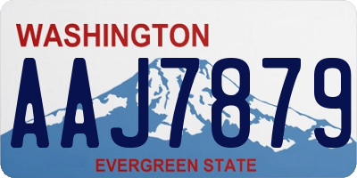 WA license plate AAJ7879