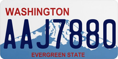 WA license plate AAJ7880