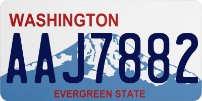 WA license plate AAJ7882