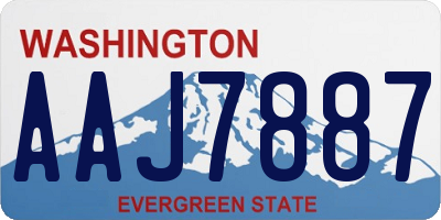 WA license plate AAJ7887