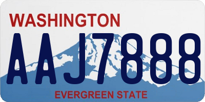 WA license plate AAJ7888