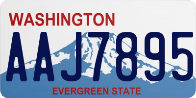 WA license plate AAJ7895