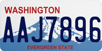 WA license plate AAJ7896