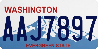 WA license plate AAJ7897