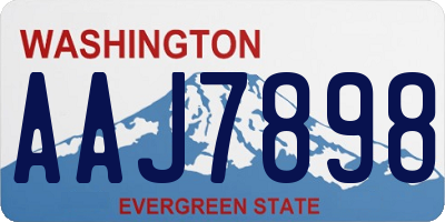 WA license plate AAJ7898