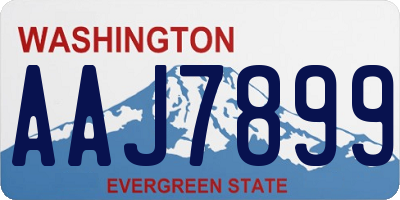 WA license plate AAJ7899