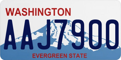 WA license plate AAJ7900