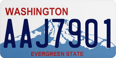 WA license plate AAJ7901