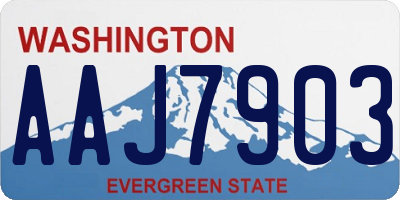 WA license plate AAJ7903