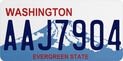 WA license plate AAJ7904