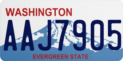 WA license plate AAJ7905