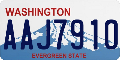 WA license plate AAJ7910