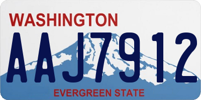 WA license plate AAJ7912