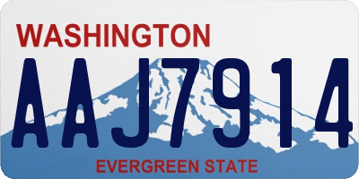 WA license plate AAJ7914