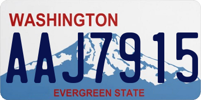 WA license plate AAJ7915