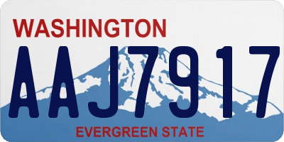 WA license plate AAJ7917