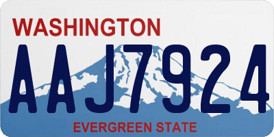 WA license plate AAJ7924