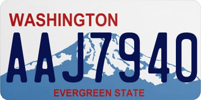 WA license plate AAJ7940