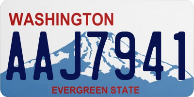 WA license plate AAJ7941