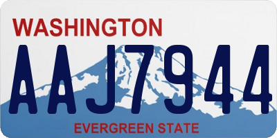 WA license plate AAJ7944