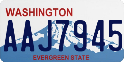 WA license plate AAJ7945