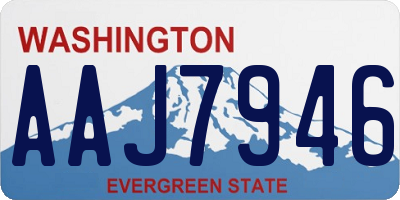 WA license plate AAJ7946