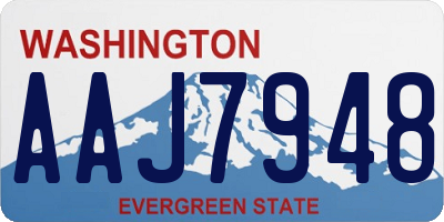 WA license plate AAJ7948