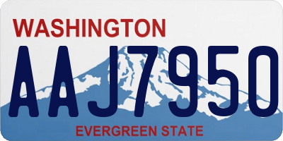 WA license plate AAJ7950