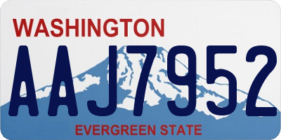 WA license plate AAJ7952