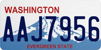 WA license plate AAJ7956