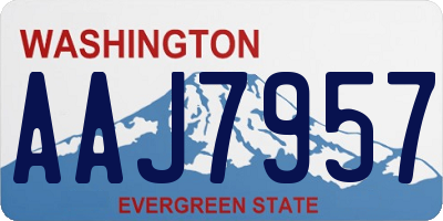 WA license plate AAJ7957